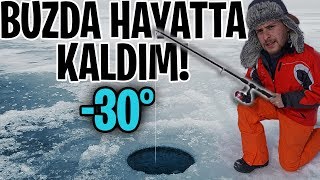 30° Buz Tutmuş Göl Üstünde 24 Saat [upl. by Airdnek]