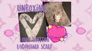 Louis Vuitton LOGOMANIA SCARF💖🎁✨UNBOXNIG ✨ [upl. by Josefa]