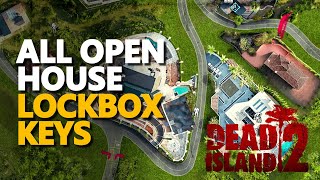 All Open House Lockbox Keys Dead Island 2 [upl. by Nacim]