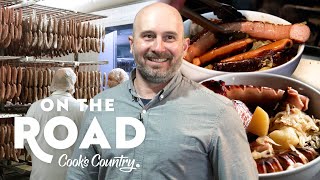 Is Americas Best Sausage In Portland Oregon  On The Road With Bryan Roof [upl. by Yanehc]