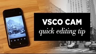 Quick VSCO Cam editing tip How to use copy and paste [upl. by Etterrag]