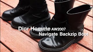 Dior Homme 07 AW Navigate Backzip Biker Boot [upl. by Sievert860]