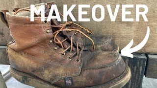 Thorogood Moc Toe Boot Restoration  Total Boot Makeover [upl. by Anisor]