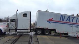 Truck stuck on RR crossing [upl. by Otreblide]