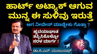 ಹೃದಯಾಘಾತಕ್ಕೂ ಮುನ್ನ ಕಾಣಿಸೋ ಸುಳಿವುಗಳು  ಆಗ ಏನ್ಮಾಡ್ಬೇಕು ಗೊತ್ತಾ  heart attack symptoms Dr CN Manjunath [upl. by Lamdin144]