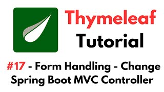 Thymeleaf Tutorial 17 Form Handling  Create Handler Method to Return Register Page [upl. by Oivatco675]