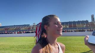 Kaylie Livingston of Whitmore Lake reacts to winning D4 MHSAA cross country title [upl. by Nylinej]