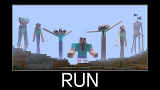 Big Compilation Scary Moments  Wait What meme in minecraft [upl. by Namso]