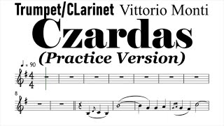 Czardas Trumpet Clarinet Sheet Music Backing Track Play Along Partitura [upl. by Oralia388]