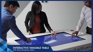 Interactive Tangible Table with Object Recognition Display  TAKELEAP [upl. by Astiram696]