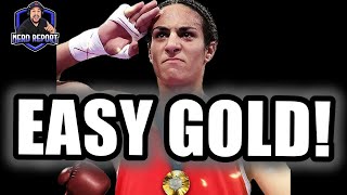 IMANE KHELIF JUST DESTROYED FINAL FEMALE BOXER TO WIN OLYMPIC GOLD MEDAL [upl. by Ahsirtak]