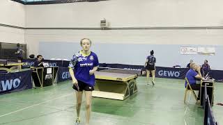 Caragea Claudia S  ORahilly Egan Mia  Tennistavolo Sassari  Clementina Jesi  Serie A2 Gir D [upl. by Zahavi]