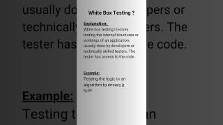 White Box testing softwaretesting testingeducation education softwaredevelopment softwaretester [upl. by Lunna]