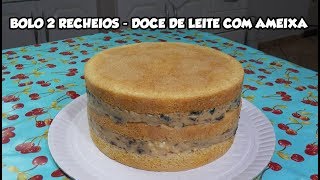 BOLO 2 RECHEIOS  DOCE DE LEITE COM AMEIXA  Bru na Cozinha [upl. by Eirrek]