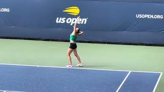 Aryna Sabalenka Serving Practice 2024 US Open [upl. by Sukramed821]