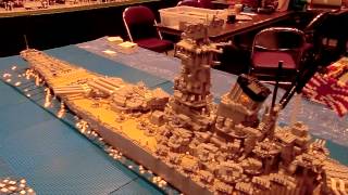 Impressive Bay Area LEGO Train amp WWII Japanese Battleship Yamato Models1 [upl. by Enyleve]