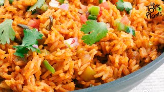 Spanish Rice Mexican Rice Using a Rice Cooker Fat Free Vegan Oil Free  One Minute Recipes [upl. by Toole]