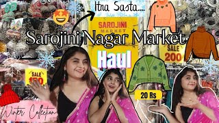 Sarojini Nagar Market Haul 🧥 Winter Collection 2024  Starting from 20 Rs 😱 Cheapest Winter Finds [upl. by Notniw132]