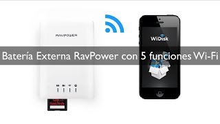 Bateria Externa RavPower Modelo RPEWD01 con 5 funciones WiFi [upl. by Airom706]