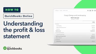 Understanding the profit amp loss statement in QuickBooks Online Tutorial [upl. by Digirb99]