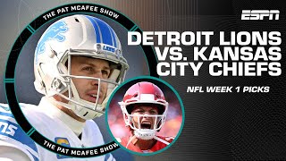 NFL Week 1 picks Lions vs Chiefs 🏈  The Pat McAfee Show [upl. by Goeselt583]