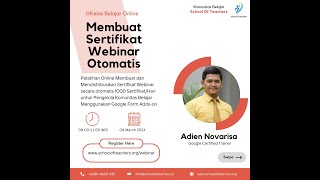 Membuat Sertifikat Otomatis Autocrat amp Certifyem [upl. by Yrtua259]