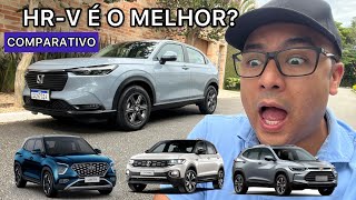 NOVO HRV EXL 2023 melhor que Tracker TCross e Creta 10 turbo Comparativo das versões topo [upl. by Prochora]