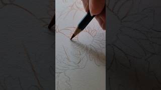 drawing some lineart with fabercastell watercolor pencils ✨️ drawing art music [upl. by Htepsle]