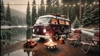 1 Hour of Cozy Acoustic Christmas Guitar  Volkswagen Van Life Christmas Vibes [upl. by Lombardy436]