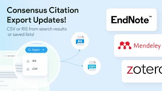 Now Export Saved Lists to Endnote Mendeley amp ZoteroExport Short Video [upl. by Essam961]