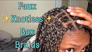 How To Fake Knotless Braids [upl. by Iralam12]