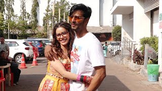 Sana Saeed and Sehban Azim Spotted at Jasoos Bahu Rang Barse 2022 Holi For Shooting [upl. by Cirala]