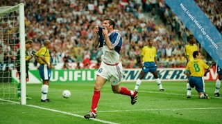 Zinedine Zidane beats Brazil in 1998 world cup final Most iconic World Cup moments [upl. by Waldo712]