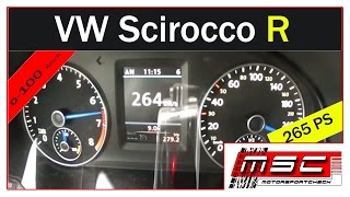 VW Scirocco R 20 TSI DSG Sound 0100 Acceleration Topspeed [upl. by Chirlin]