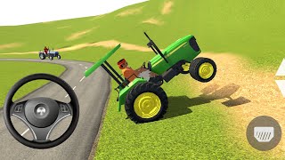 tochan King JohnDeere Tractor 🚜 driving 3D simulator game 🎮 tractor wala game 🎮 Android gameplay [upl. by Rome]