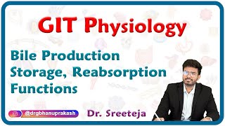 Physiology of Bile  Production Storage Reabsorption Functions  GIT Physiology USMLE Step 1 [upl. by Larry185]