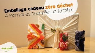 Le furoshiki  emballage cadeau zéro déchet  Le tuto décoconso [upl. by Eiggep515]