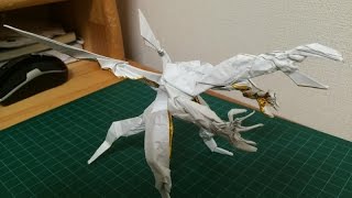 折り紙ドラゴンの折り方 作り方 How to make Origami Dragon [upl. by Heffron924]