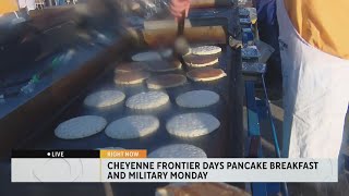 Cheyenne Frontier Days Pancake Breakfast tradition feeds hundreds of people [upl. by Nilyram149]