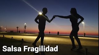 Salsa Dance at sunset  music Fragilidad Milagros Pinera e Sanmera [upl. by Enileuqkcaj]