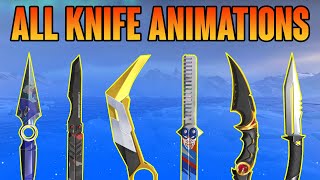 ALL VALORANT KNIFE SKINS  ANIMATIONS  VALORANT KNIFE SKINS [upl. by Ijic]