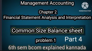 Management Accounting Ch2 Financial Statement Analysisamp interpart 4 Common size bs based problem 1 [upl. by Anaerdna]