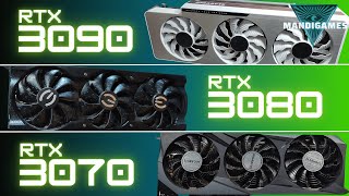 Comparativa de rendimiento RTX 3070 vs 3080 vs 3090 en 2024  Test en 6 juegos [upl. by Hannad]