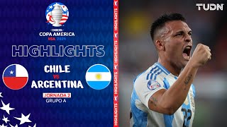 HIGHLIGHTS  Chile vs Argentina  Copa América 2024  J2  TUDN [upl. by Ondine]