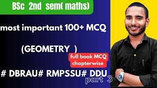 full book mcq  bsc 2nd sem  maths  GEOMETRY 200  mcq 2ND book [upl. by Mira]