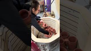 Unloading a bisque kiln [upl. by Udella]