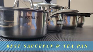 Best Stainless Steel SaucePan  Tea Pan in India Bergner vs Prestige vs Hawkins vs Local [upl. by Enohsal]