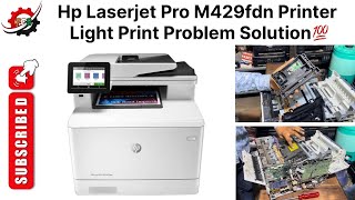 Hp Laserjet Pro M429fdn Printer Light Print Problem  100 Solution [upl. by Nallij]