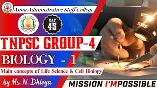 MISSION IMPOSSIBLE  Day 45  Main concepts of Life Science amp Cell Biology  MsNDhivya [upl. by Freed485]