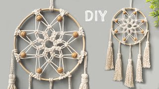 DIY ATRAPASUEÑOS EN MACRAMÉ🌸MACRAME DREAMCATCHER WALLHANGING [upl. by Bellanca]